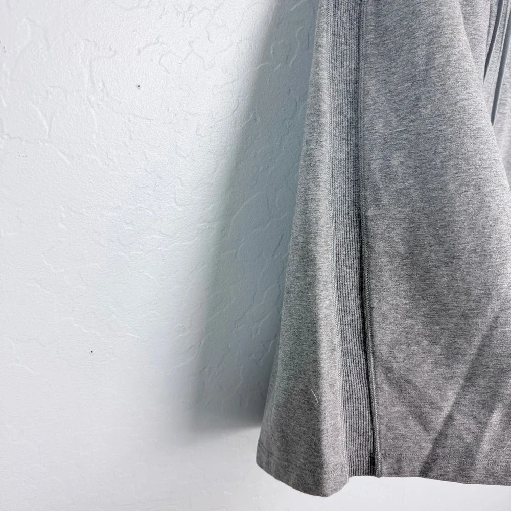 Lululemon Start Anew Gray French Terry Drawstring Athletic Skirt 8 Heathered‎